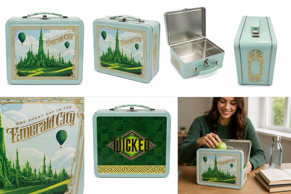 Wicked "One Short Day in Emerald City" Metal Lunchbox with Beverage Container